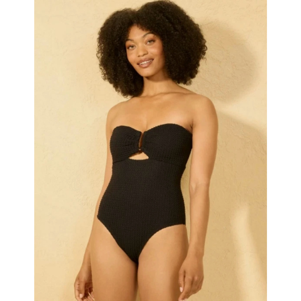 Women's Crochet U Wire Medium Coverage One Piece Swimsuit - Shade & Shore™ Sz XS